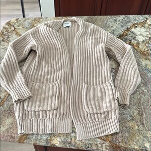 Women's Beige Abercrombie Cardigan XS
